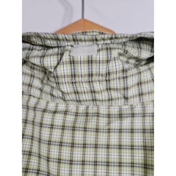 ExOfficio Air Strip Mens Green Plaid Short Sleeve Hiking Fishing Shirt Medium - Picture 8 of 10